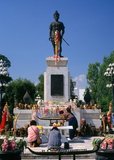 King Mangrai (1239-1311) was the 25th King of Ngoen Yang (r.1261-1296) and the first King of Chiang Mai (r.1296-1311), capital of the Lanna Kingdom (1296-1558). Wat Phra Singh or to give it its full name, Wat Phra Singh Woramahaviharn, was first constructed around 1345 by King Phayu, 5th king of the Mangrai Dynasty.